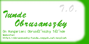 tunde obrusanszky business card